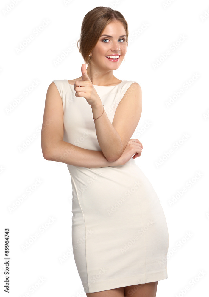 Portrait of an attractive young woman standing with crossed arms Portrait of an attractive young woman standing with crossed arms