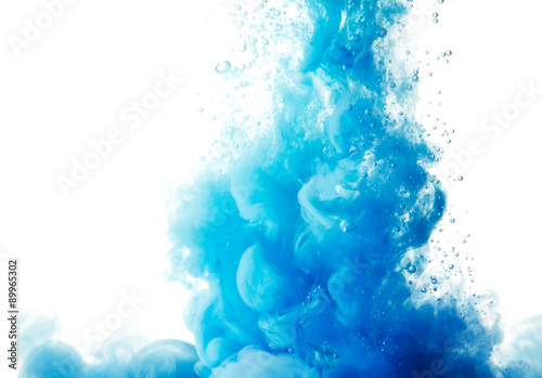 Abstract splash of blue paint © Nik_Merkulov