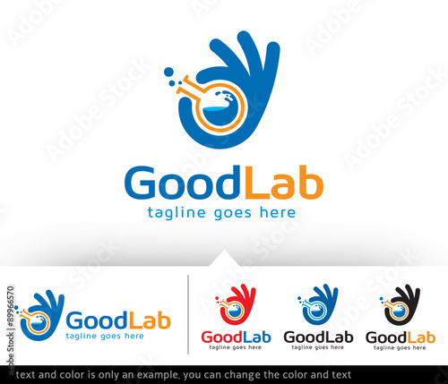 Good Lab Logo Template Design Vector