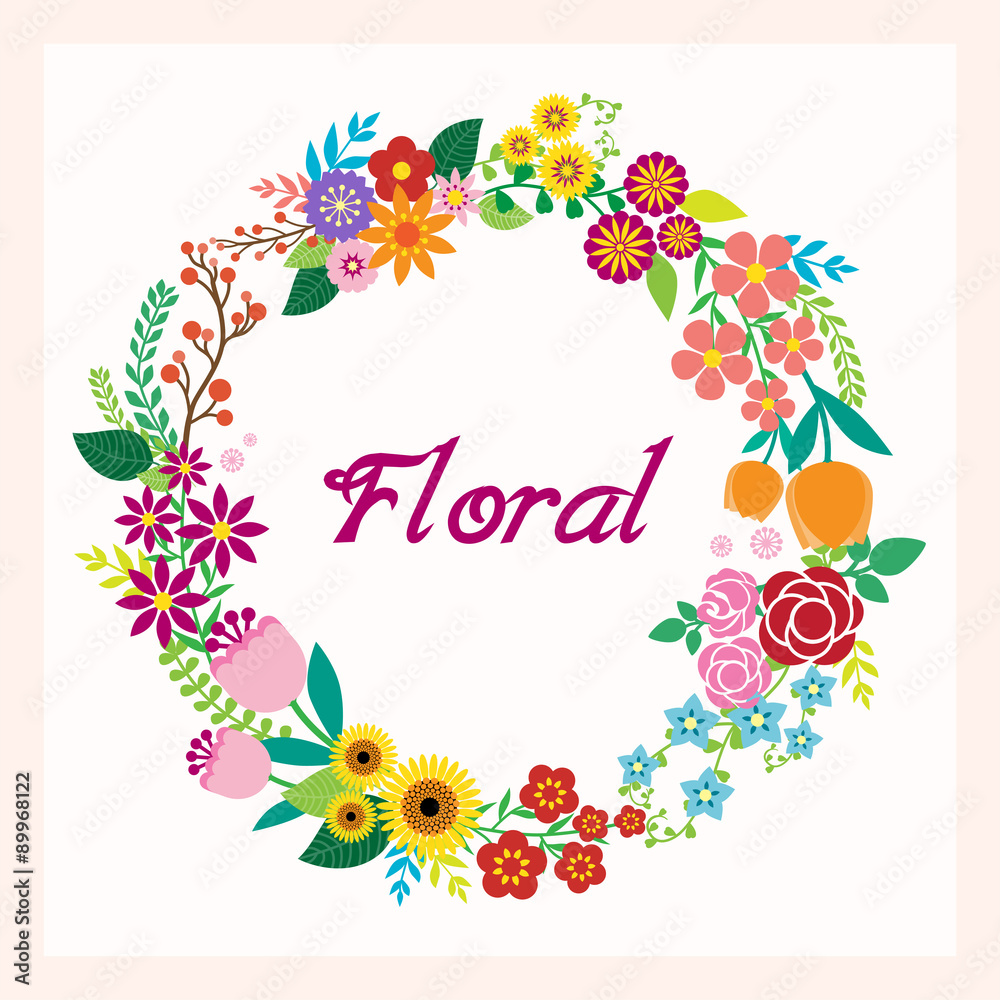Greeting card with flowers Greeting card with flowers