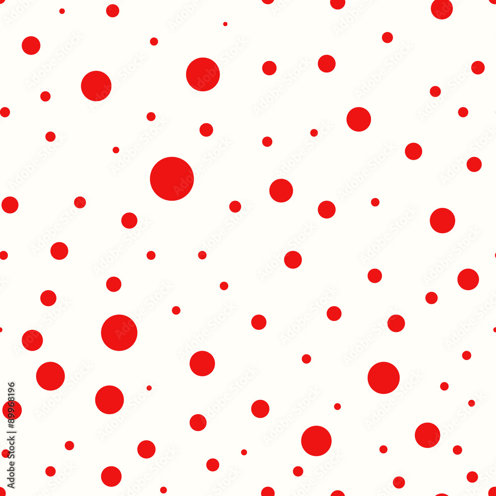 Seamless pattern with red polka dots Seamless pattern with red polka dots