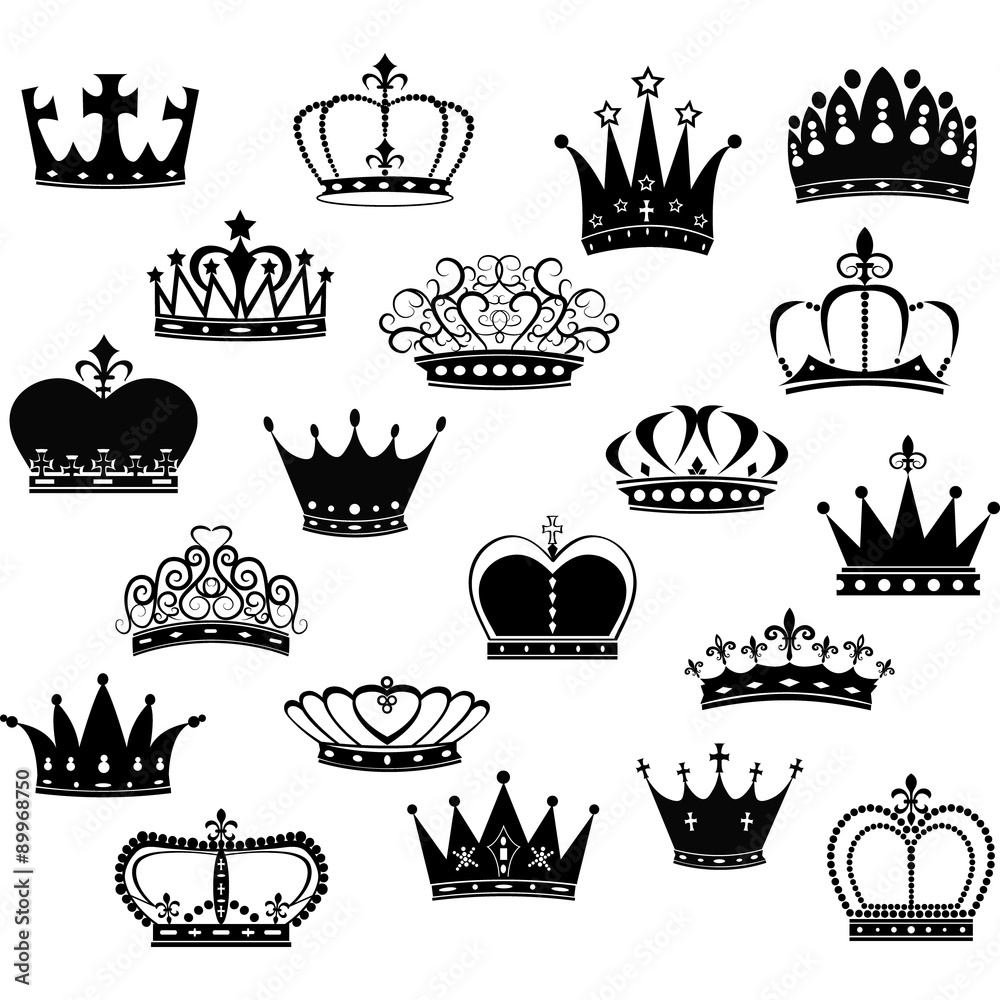 Obraz premium Black Crown Silhouette Collection