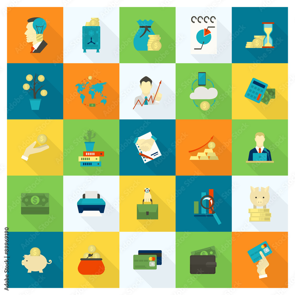 Business and Finance Icon Set Business and Finance Icon Set
