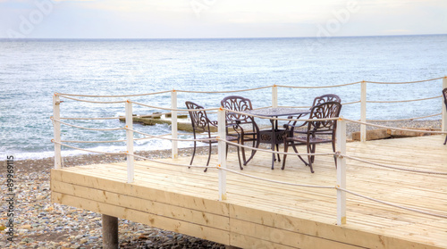 The table on the veranda