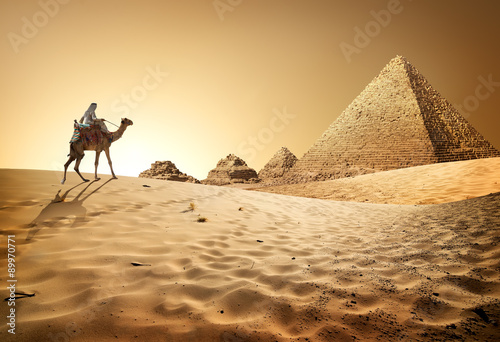 Pyramids in desert