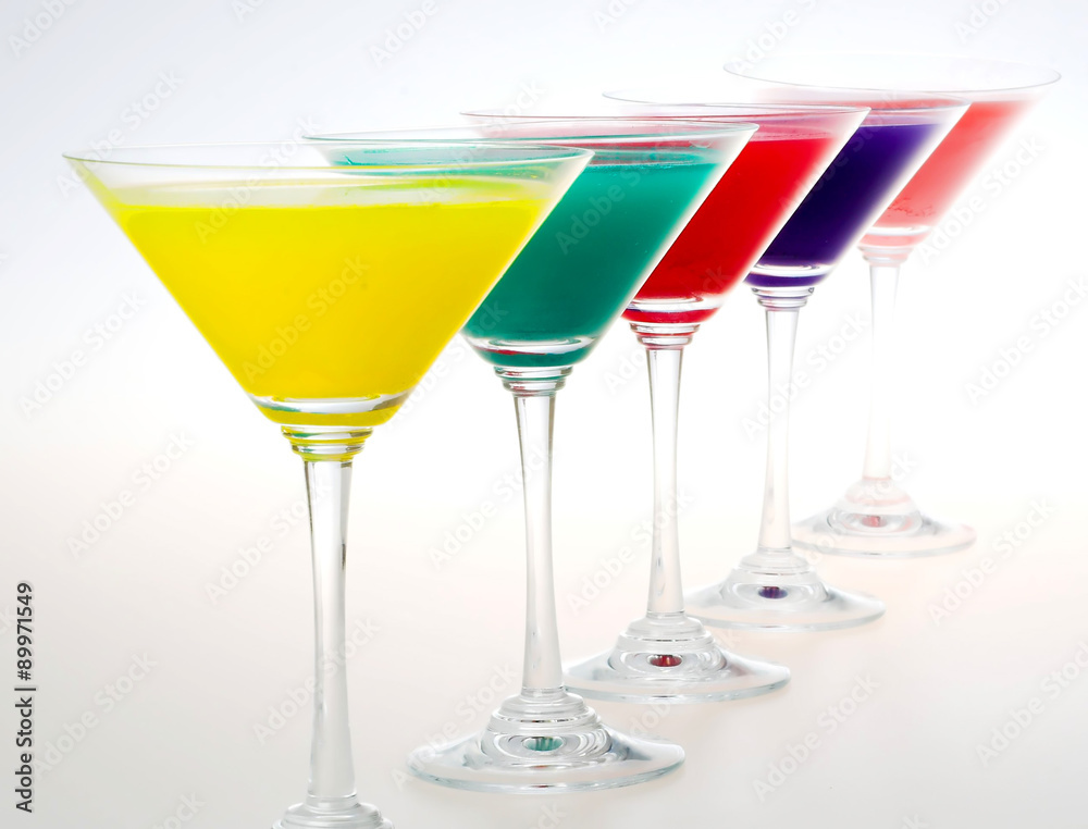 glass of martini isolated on a white background glass of martini isolated on a white background
