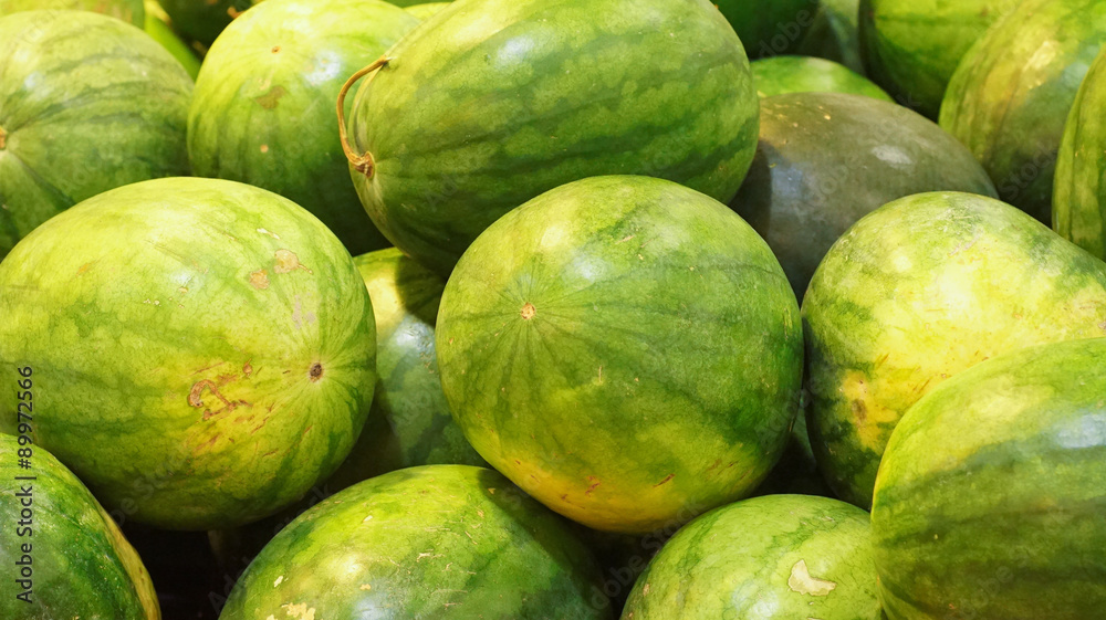 Watermelon fruits with selective focus and shallow depth of field. Watermelon fruits with selective focus and shallow depth of field.