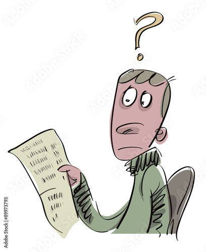 Anonymous letter - man getting some bad news by mail