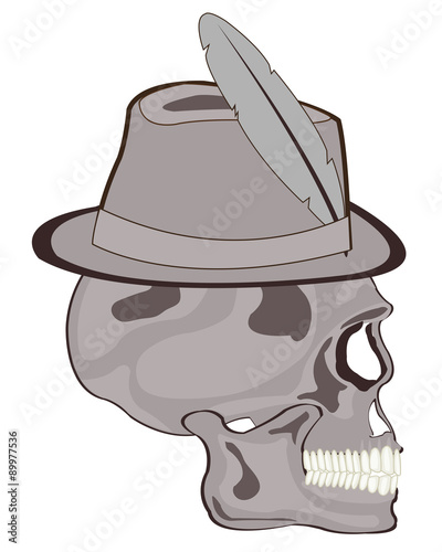 Skull in hat