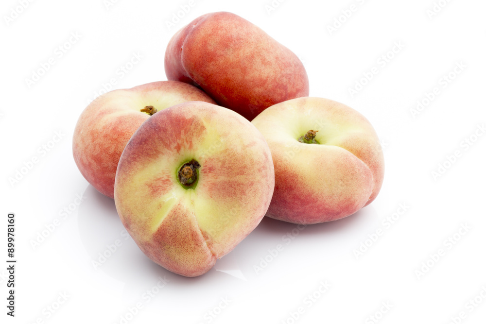 Peach on the white isolatd background. Peach on the white isolatd background.