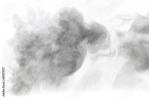 powder cloud against white background