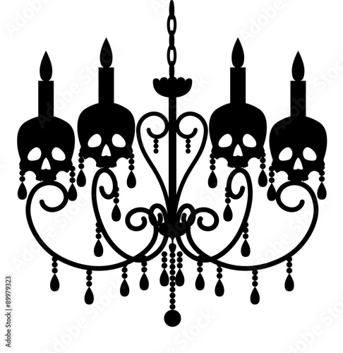 Chandelier with skulls