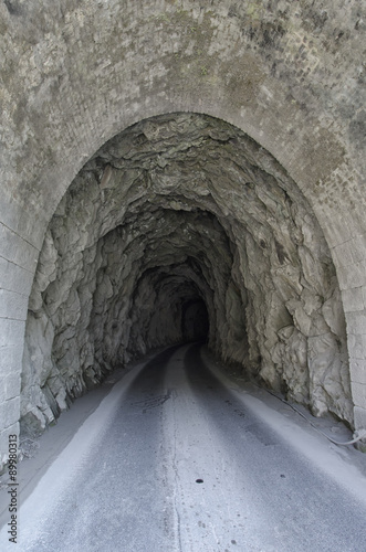 Tunnel used by the quarrymen of marble photo