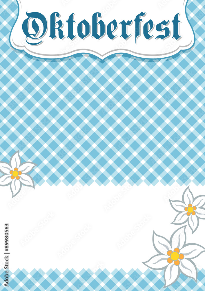 Flyer, Poster oder Plakat als Vektor Vorlage für Oktoberfest als
