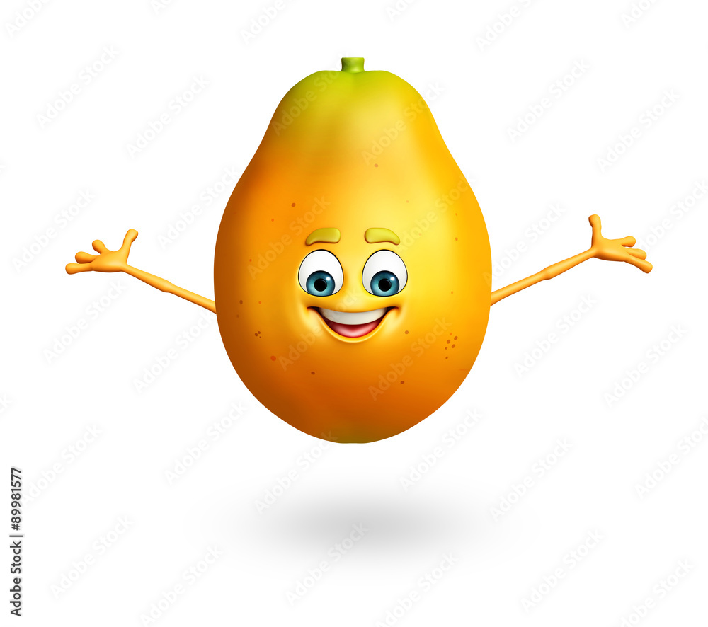 Cartoon character of papaya Stock Illustration Adobe Stock