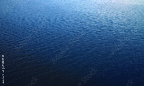 Blue water surface with waves
