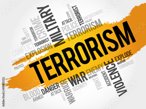 Terrorism word cloud concept
