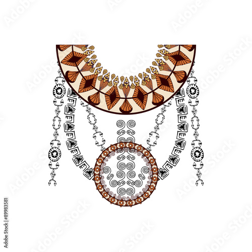 Neck design in ethnic style for fashion