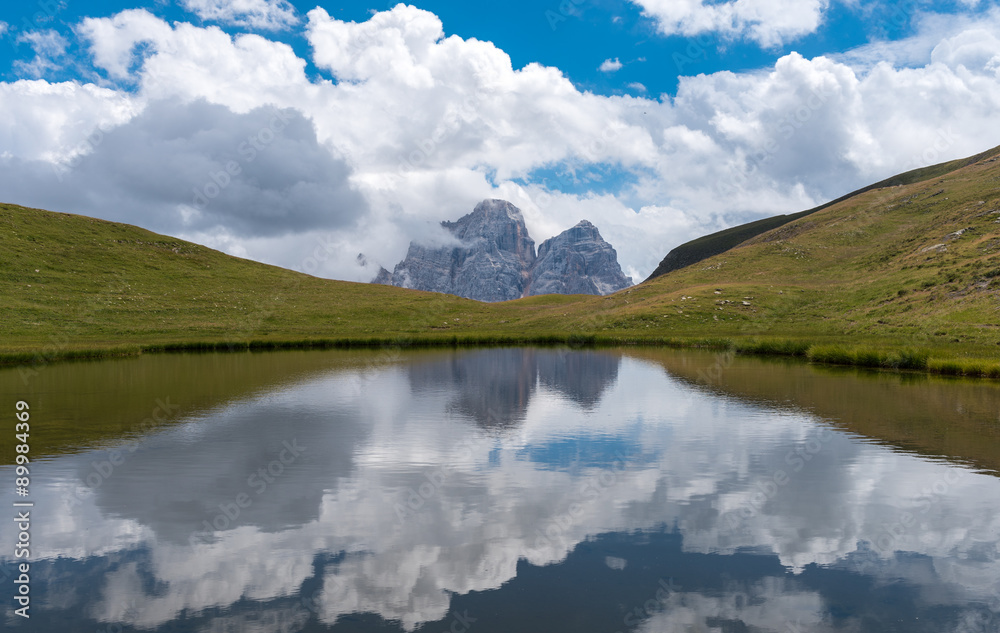 baste lake in the italian dolomites