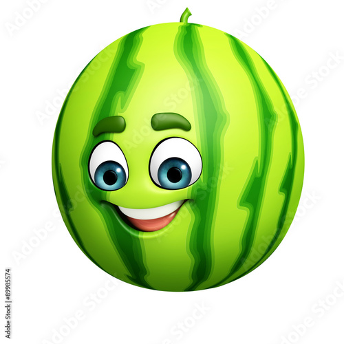 Cartoon character of watermelon