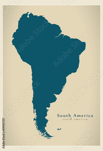 Modern Map - South America Map complete