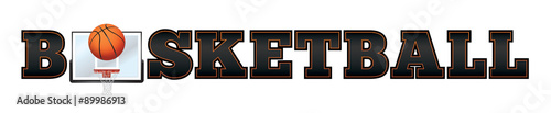 Basketball Word Art Illustration