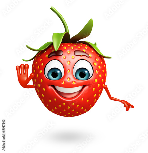 Cartoon character of strawberry