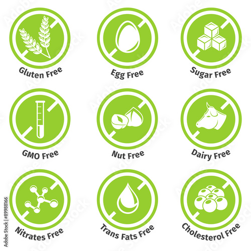 Allergen free products stickers
