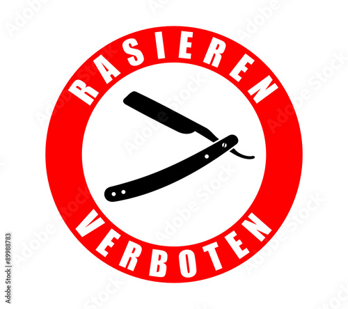 symbol rasieren verboten I