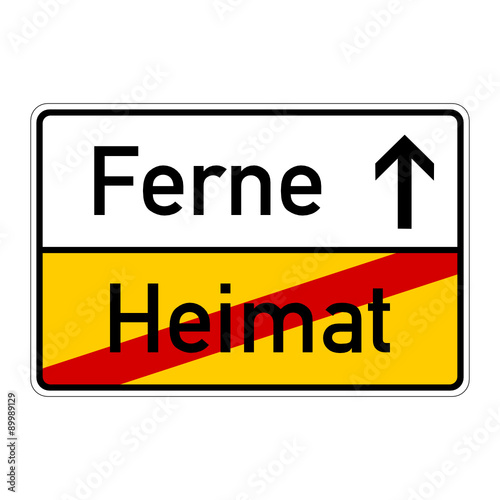 ortsschild heimat ferne I