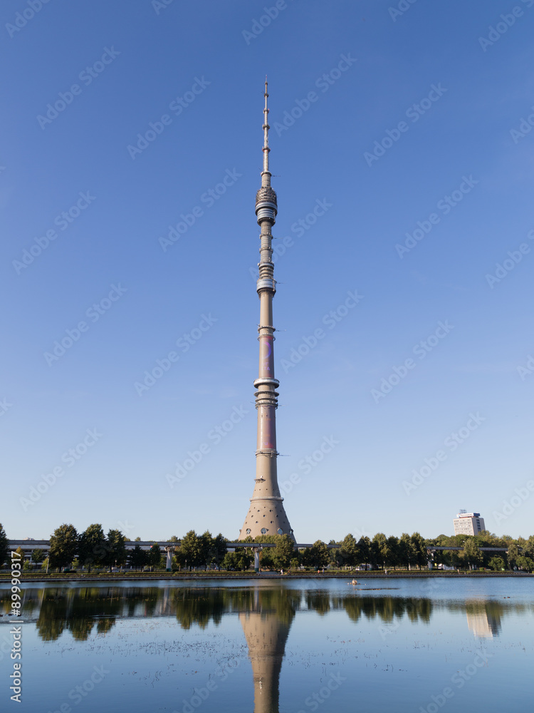 Fototapeta premium The famous TV Tower in Moscow