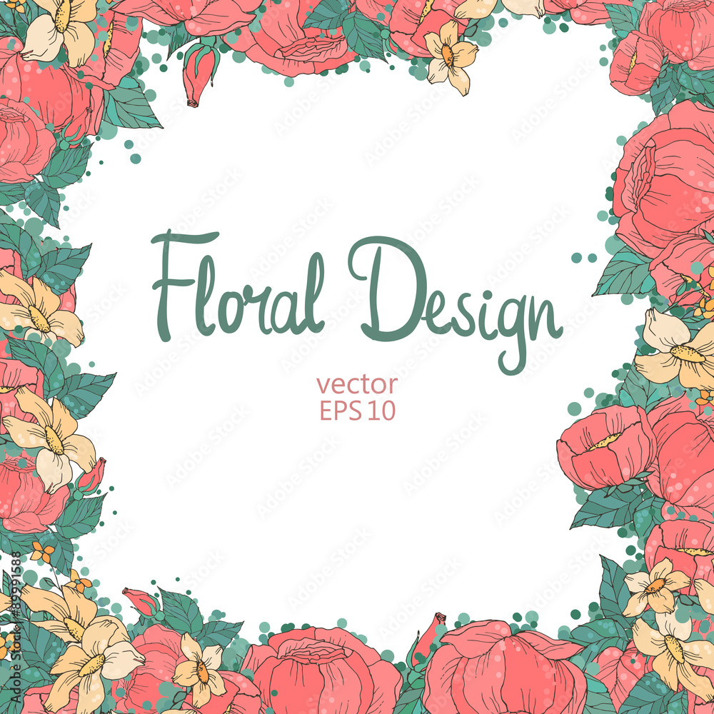 Fototapeta premium Floral Frame