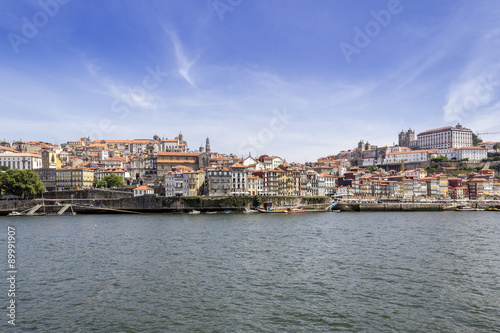 View of Ribeira historical quarter, on the margin Douro river