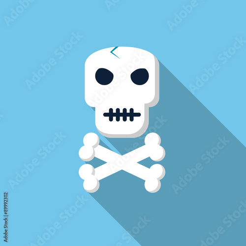 Vector skull and crossbones icon