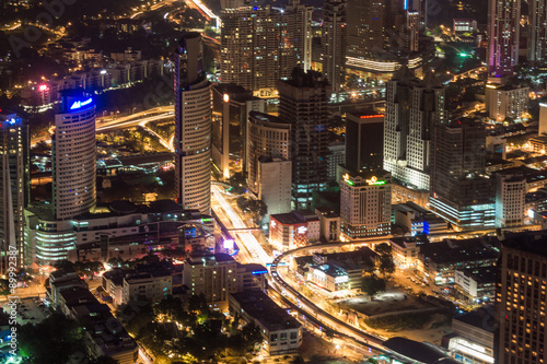 district of the city at night  Kuala Lumpur