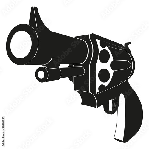 Revolvers isolated on white background