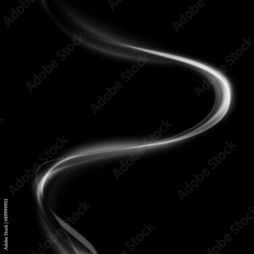 White smoke wavy tail