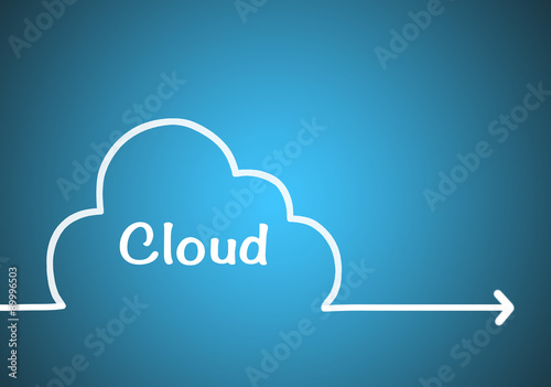 Cloud computing and forward arrow