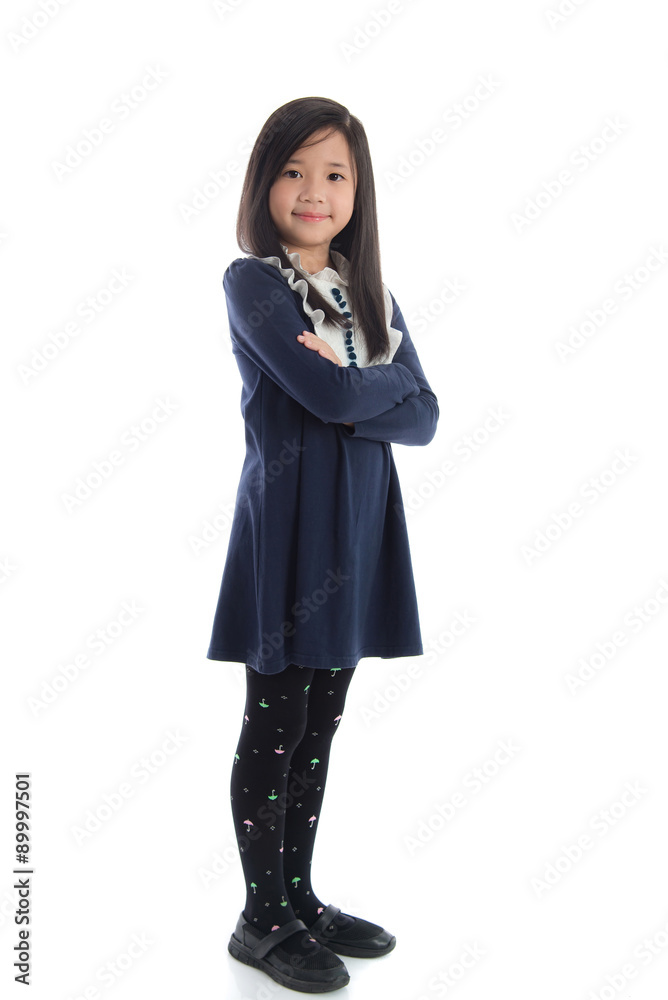 Beautiful asian girl standing on white background Beautiful asian girl standing on white background