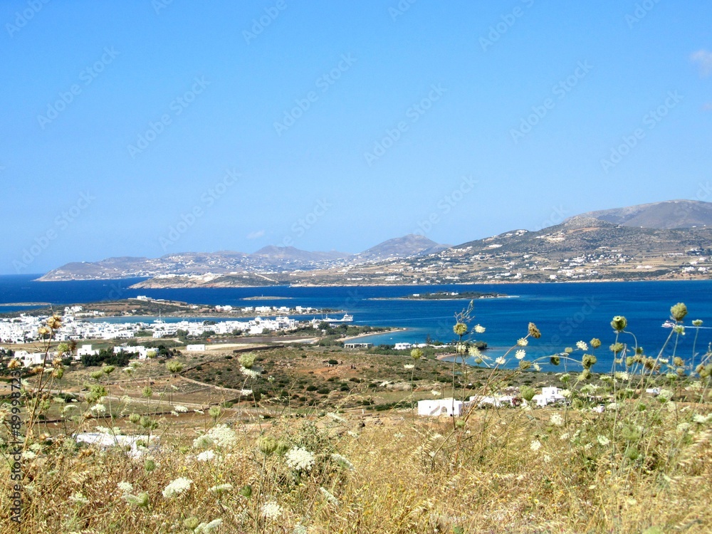 view of Antiparos, Cyclades, Greece