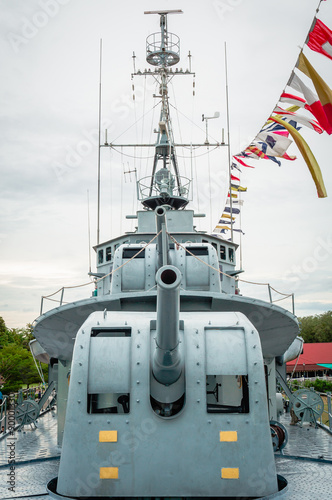 front view of museum warship