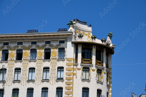 Jugendstil Facade in Vienna, Austria photo