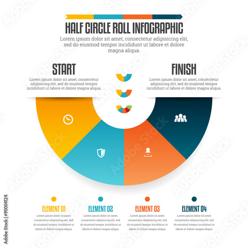 Half Circle Roll Infographic