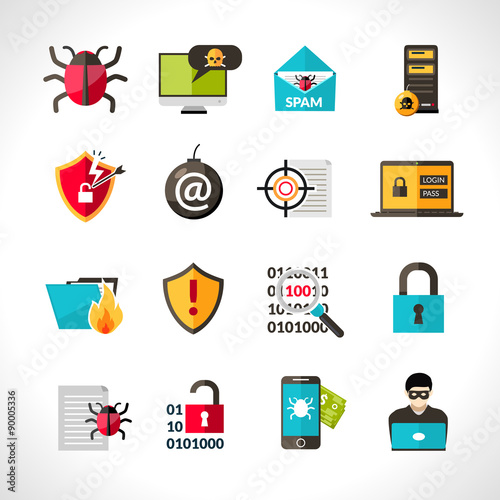 Cyber Virus Icons Set