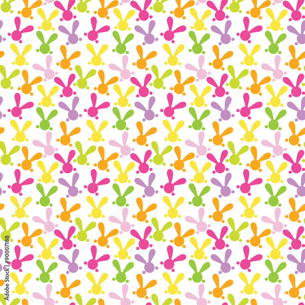 Colorful seamless pattern with easter bunny. Colorful seamless pattern with easter bunny.