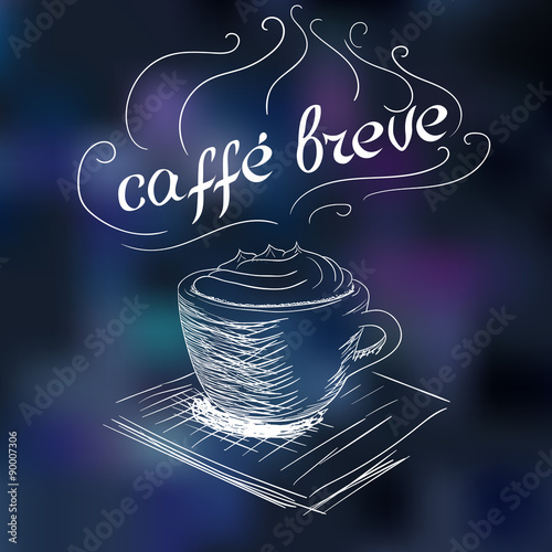 sketch of coffee breve