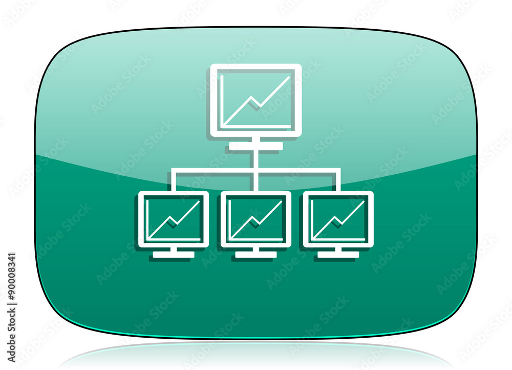 network green icon lan sign