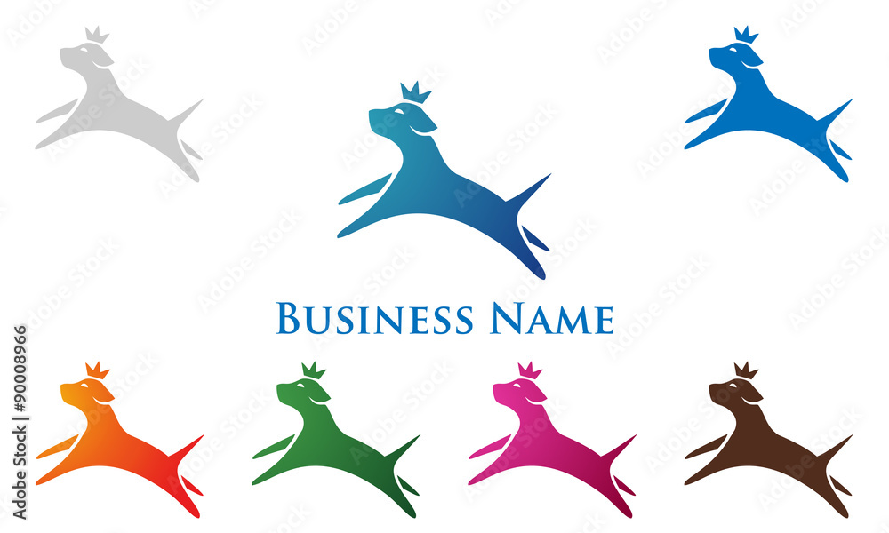 Obraz premium dog, pet, king, logo,