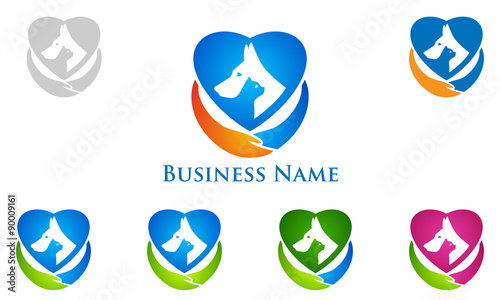 dog, pet, love, logo,