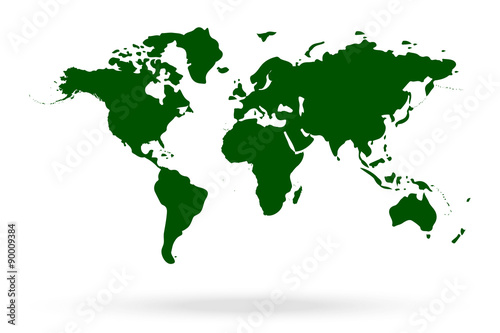 world map isolated on white background